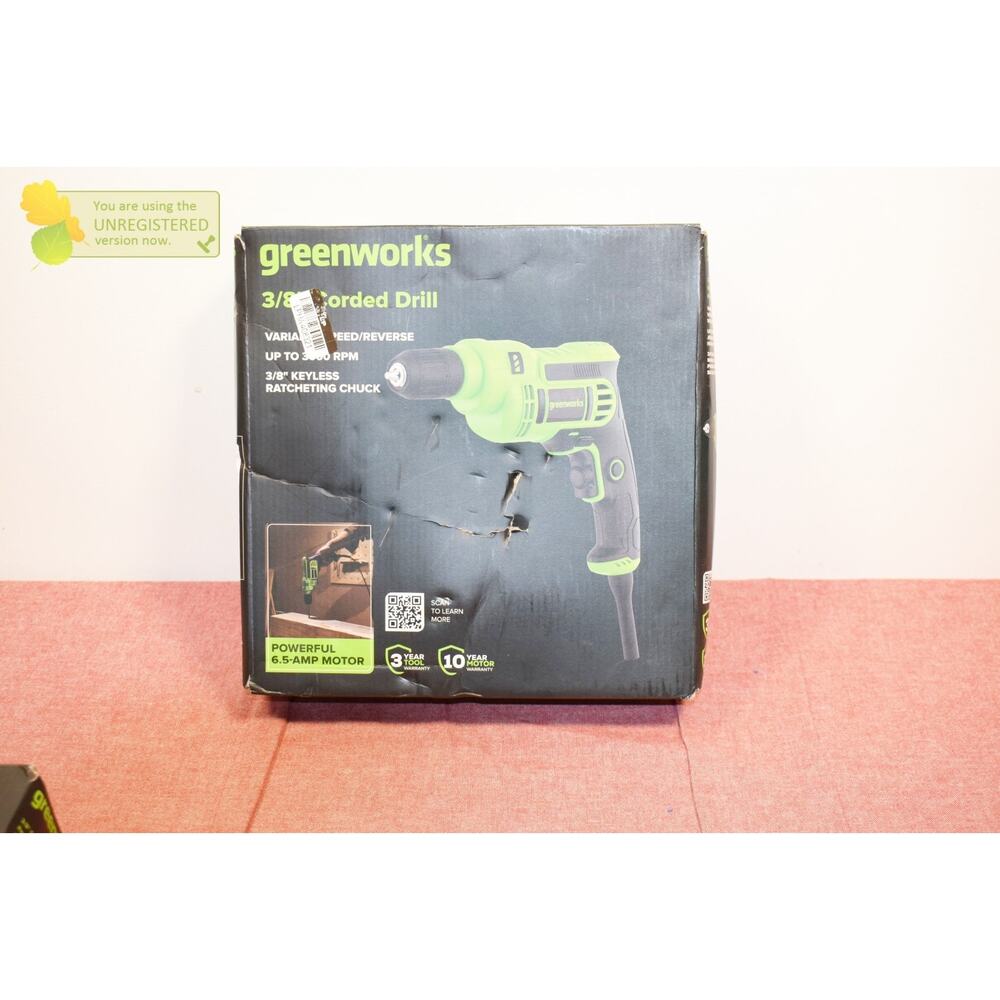 Greenworks 7 Amp 3/8in Keyless Corded Drill